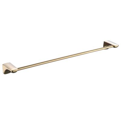 China Gold Wall Mount Bathroom Accessory Modern Polished Brass Towel Rack Single For Hotel Towel Rail Bar Towel Rack 1 for sale