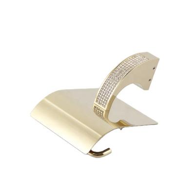 China Modern Popular Polished Gold Toilet Or Kitchen Paper Roll Stainless Steel Paper Holder for sale