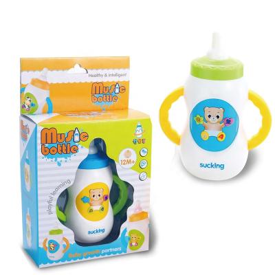 China Lovely baby toys with music feeding bottle designplastic milk bottle toys XNF077934~XNF077937 for sale