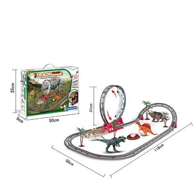 China Plastic Slot Toy New Fashion Children Dinosaur Track Train Toys for sale