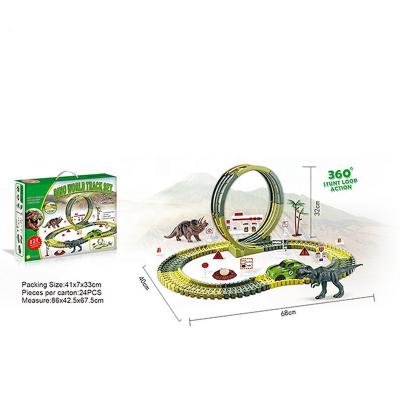 China Jurassic Slot Track Toy Newest Educational DIY Dinosaur Slot Track Toys for sale