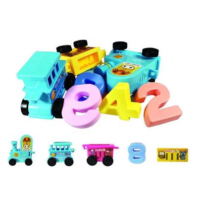 China Factory Supply Toy Number Train Puzzle Drag Train Educational Toys For Children XNF000052 for sale