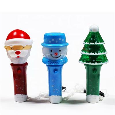 China Plastic Christmas Party Light Up Snowman Wand Toy Glow Stick Led Toys for sale