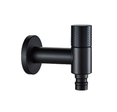 China Matt Black SUS304 Bibcock Cold Water Basin Tap Mixer Single Wall Mounted OEM Te koop