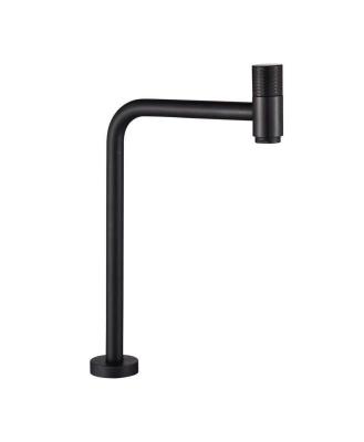 China Bibcock SUS304 High Long Spout Cold Water Faucet Single Deck Mounted Matt Black Te koop