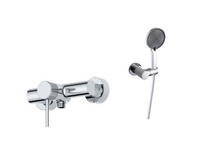 Cina Modern Wall Mounted Bathroom Shower Mixer Taps Chrome Brass Single Lever in vendita