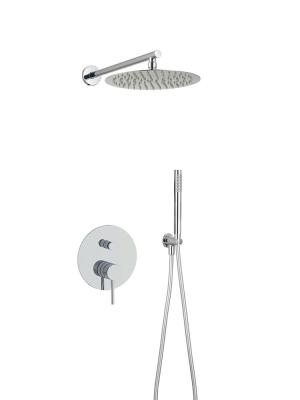 China Round Classical Chrome OEM Rain Shower Mixer Tap Concealed In Wall zu verkaufen