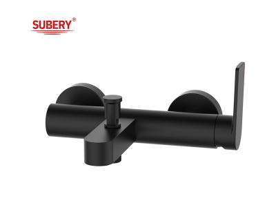 China OEM Brass bathtub faucet mixer shower brass body bathroom single lever handle Bathroom matt black Te koop