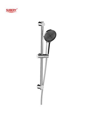 China Barra de deslizamiento de ducha moderna montada en la pared Chrome redonda OEM clásico en venta