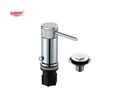 China Single Lever Bidet Ducha Mixer Brass Anular Knurl Handle Tubos de Banho de Cromo à venda