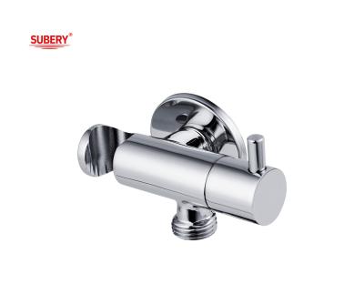 China OEM Messing Toilet Shattaf Set Houder Valve Handle Bidet Badkamer Chrome Te koop