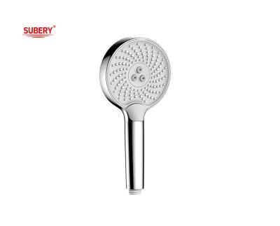 China Column Chrome White Hand Showers Liquid Silicon Nozzle Round Easy Cleaning OEM for sale