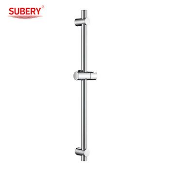 China Adjustable Rod Hand Stand Standing Bathroom Head Stainless Steel Chrome Brushed Nickel Sliding Bar Shower Holder for sale