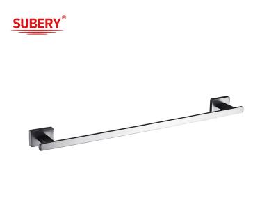 China Zinc Single Towel Bar Holder Bathroom Gun Metal Oem Rectangle Shape Odm Oem for sale