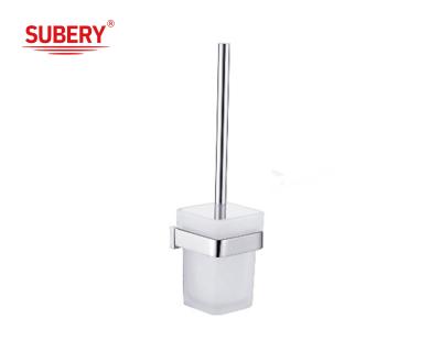 China Wall Mount Stainless Steel Toilet Brush Holder Set For Bathroom Toilet Cleaning for sale