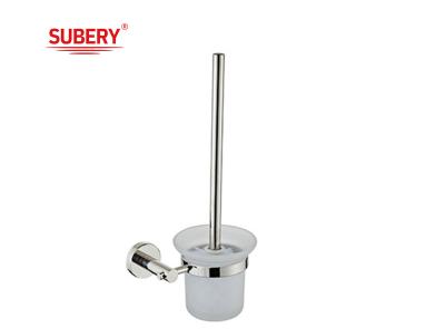 China stainless steel SS304 toilet brush holder Wall mounted toilet brush holder set with glass cups for sale