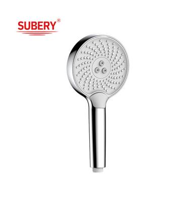 China Column Chrome White Hand Showers Liquid Silicon Nozzle Round Easy Cleaning OEM for sale