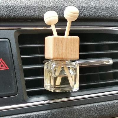 China 8ml Colorful Glass Refillable Hanging Bottles Car Fragrance Perfume Empty Air Freshener Perfume Bottle for sale