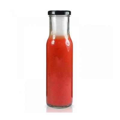 China 250ml bbq chili tomato hot bottles sauce glass with cover for sale