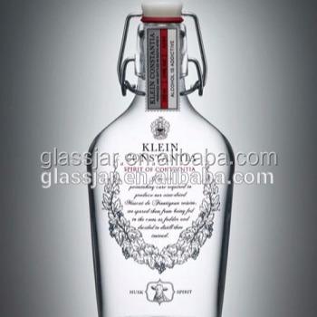 Κίνα 250ml and 500ml glass flask bottle with logo with swing top προς πώληση