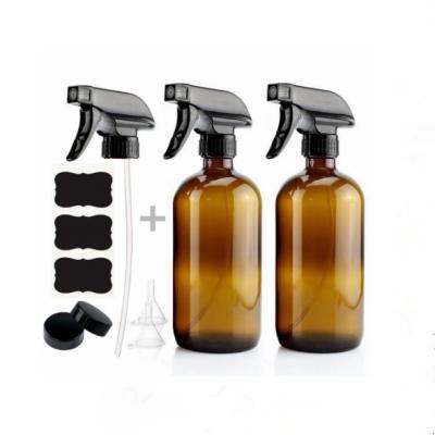 중국 250/500ml Empty Spray Glass Bottle Refillable Amber Glass Container Jar with Nozzle for Storage Alcohol Disinfectant 판매용