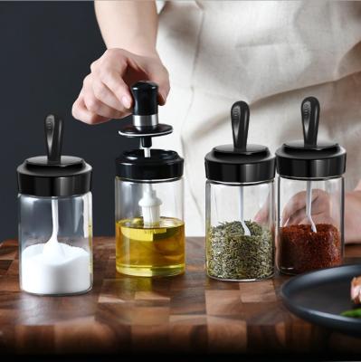 China 250ml Kitchen Accessories Cooking Tools Condiment Tank Bottles Jars With Honey Oil Pepper Spice Bottle for Cooking for sale