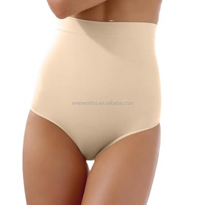 China Antibacterial Firm Nylon Spandex Control Brief Hi Waist Seamless Body Shaping Underwear for sale