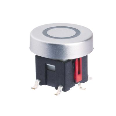 China Best Selling Silver smd Cap PCB LED Illuminated Push Button Tact Switch TL0650 for sale