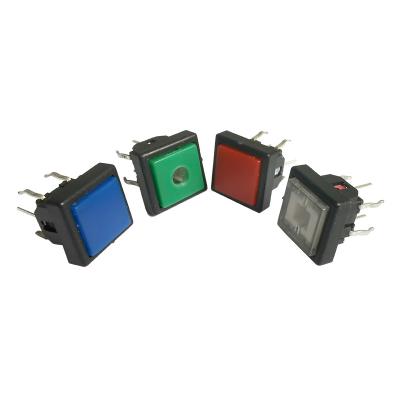 China Normally Open Multicolor Square Button Tact Switch LED Lit Tactile Push Button TL0644 for sale