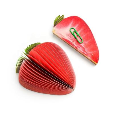 China APPLE Self Adhesive Cute 3D Fruit Shaped DIY Memo Pad Table Decoration Accessories Creative Three-Dimensional Office Students Stickers for sale