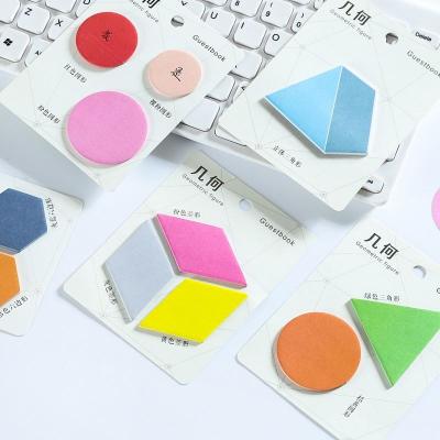 China JUNWEI-STICKY NOTE of kawaii geometry new stationery self-adhesive Korean cute circle products sticky notes for sale