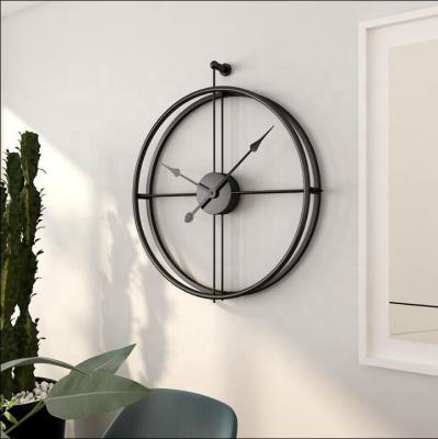 China Hot selling home decor promotion gift Amazon simple style metal antique gold wall clock quartz battery operate for sale