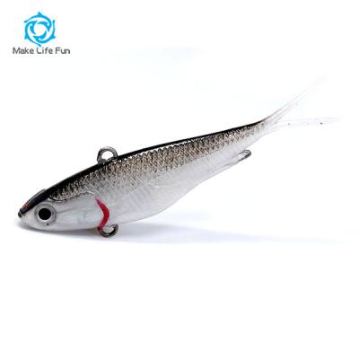 China Fishing Lures New Next Realistic Soft Plastic Vib Soft Vib KK110-1 95mm Fishing Lures for sale