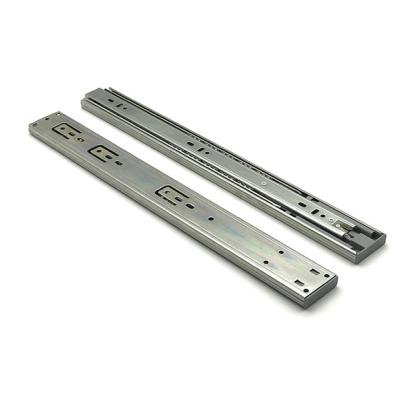 China Modern 45mm Channel Rail Drawer Push Open Slide Extra Long Telescopic Ball Bearings Slides for sale