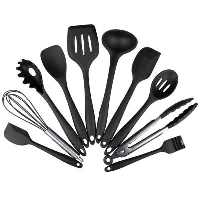 China Wholesale Free Sample Lowest Viable Factory Price 10 Pcs Set Cooking Tools Silicone Nonstick Kitchen Utensil Sets for sale