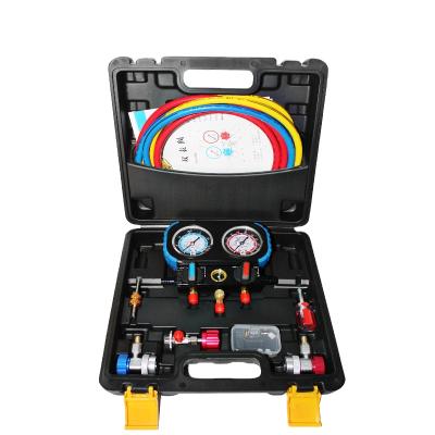 China High Quality SH8003 Digital Aluminum Pressure Gauge Set With Yellow Red Blue Filling Pipe for sale