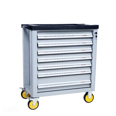 China Garage Shop Tools Stainless Steel Tool Cart 7 Drawers For Car Repair Tool Trolley Cart for sale