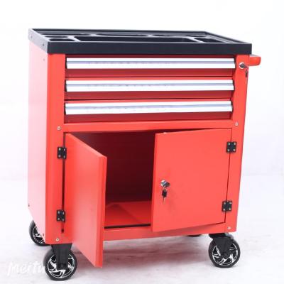 China Garage Shop Tools Stainless Steel Tool Trolley For Car Repair Tool Box Trolley With Wheels for sale