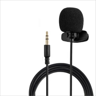 China Lavalier Microphone 3.5mm Type Detachable Lapel Mic Mini Portable Lavalier Mini C Condenser Microphone For Phone Laptop PC for sale