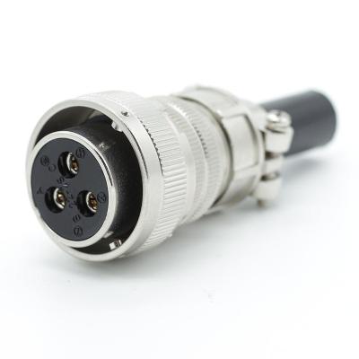 China European female UK 3 pin power plug socket powercon plug connector bulkhead waterproof connector 3 pin for sale