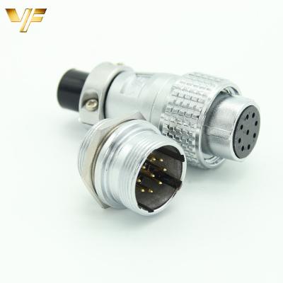 China 12 Terminal Screws Moisture Proof Male Female Military Circular Panel Mount Electrical Terminal Connector for sale