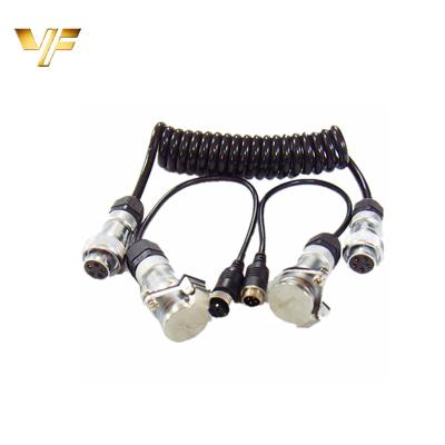 China Truck Camera 5 Pin Reversing Security Camera Trailer Cable 4 Pin Camera Cable Aviation Backup Connector for sale