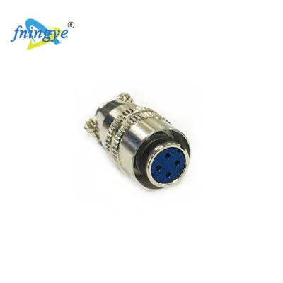 China Power xs12 2 pole 4 pin small circular metal board mount 2pin push pull connector for sale