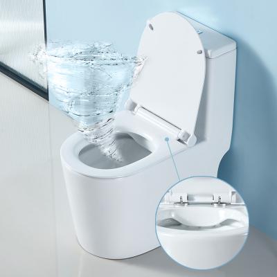 China One Piece Chinese WC Bathroom Automatic Operation Hotel Strap Ceramic Toilet Tuvalet Porcelain Toiletten Toilet for sale