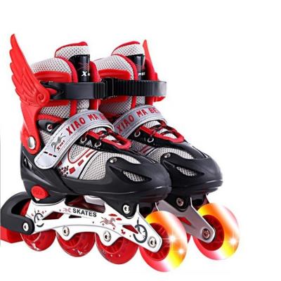 China Fashion\Popular Boys Girl Factory Wholesale Comfortable\Durable 4 Wheels Flashing Light Roller Skates Shoes For Kids for sale