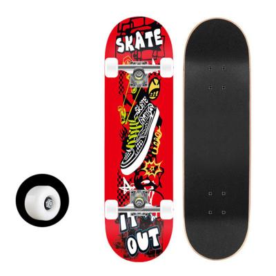 China High Quality Girls Adult Boys Teenager Outdoor Activity Kids Skateboard Four Wheel Maple Skateboard Deformed Double Skateboard for sale