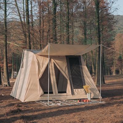 China Portable new arrival glamping carpas waterproof outdoor cotton canvas spring camping tent for sale