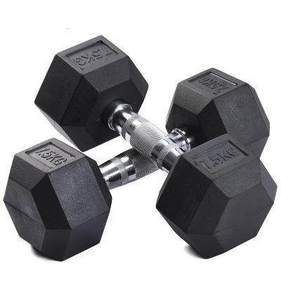 China Eco-friendly factory wholesale fitness equipment 1kg 5 10 15 20 25kg hex rubber hex dumbbells dumbell gym mancuernas for sale