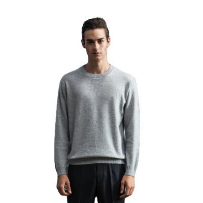 China Anti-pilling Custom Design Pure Cashmere Mens Crew Neck Sweater Pullover for sale