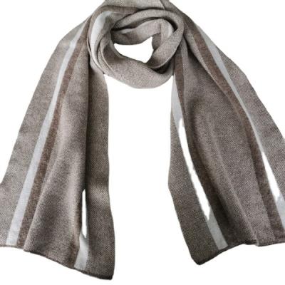 China Anti-pilling new design 100% cashmere scarf shawl with stripe for sale